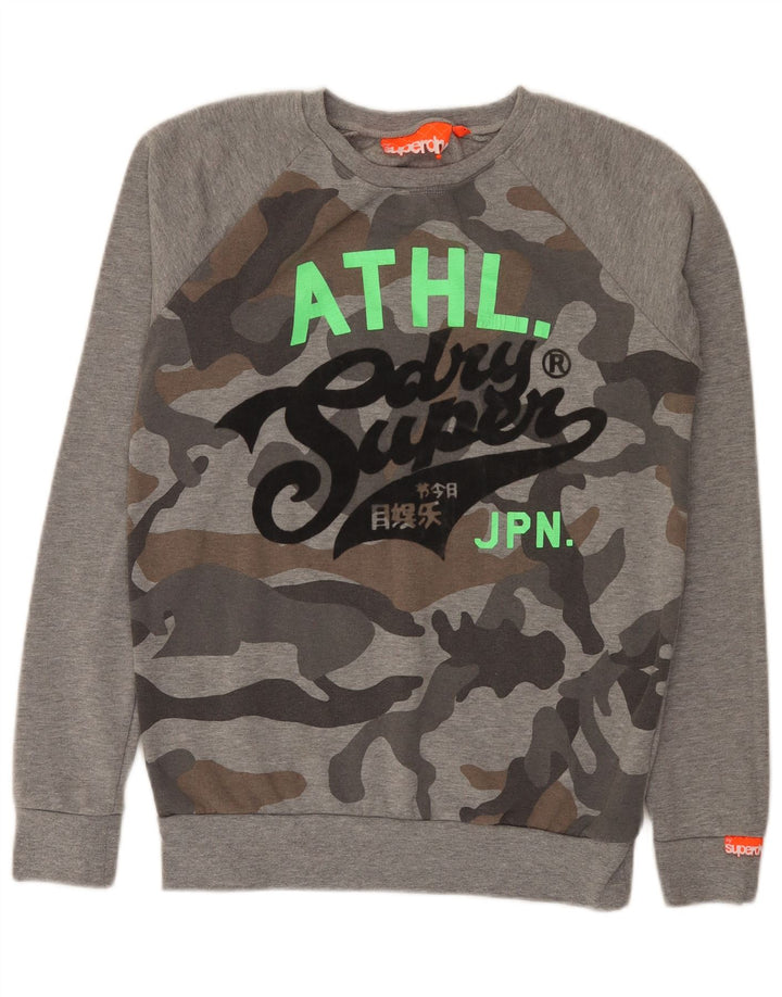 Superdry Sweat-Shirt Graphic Regular Fit Homme Gris Camouflage