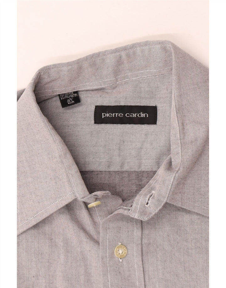 PIERRE CARDIN Chemise Homme Taille 42 16 1/2 Grand Coton Gris