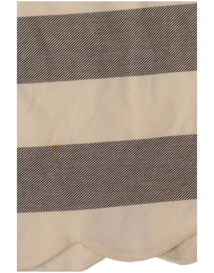 Topshop Mini jupe femme UK 10 Small W28 Viscose rayée blanc cassé