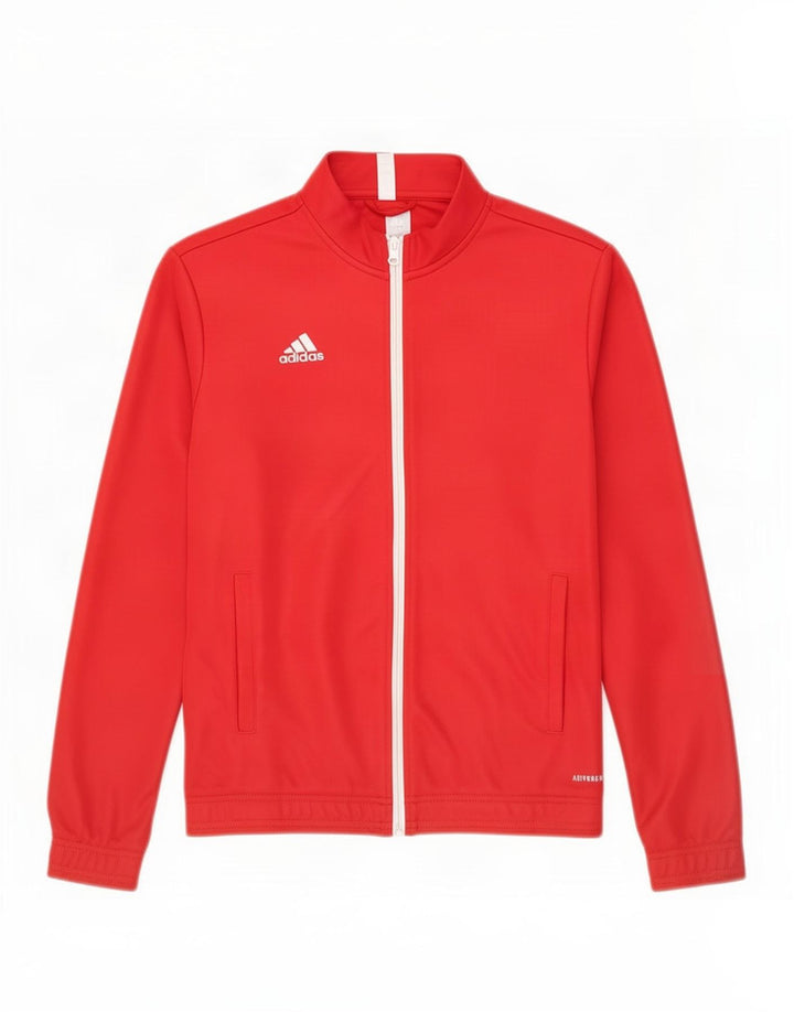 Adidas Femmes Aeroready Survêtement Top Veste UK 12/14 Rouge Moyen Polyester