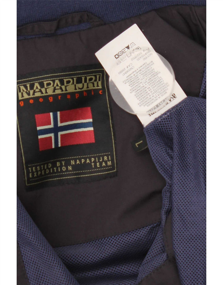 Napapijri Veste de pluie Geographic pour homme UK 40 Large Bleu marine Polyamide
