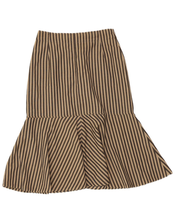 Segno Jupe trompette pour femme UK 14 Medium W28 Marron rayé