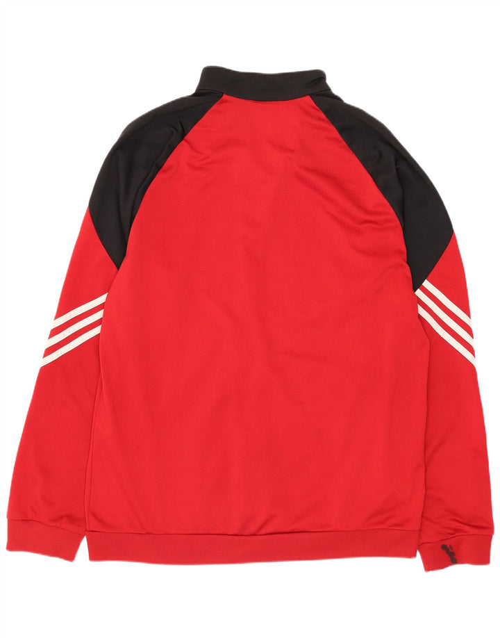 Adidas Veste de survêtement pour homme Large Rouge Polyester