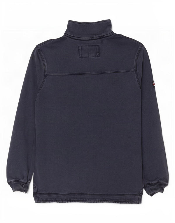 Superdry Pull zippé à col zippé en coton bleu marine moyen