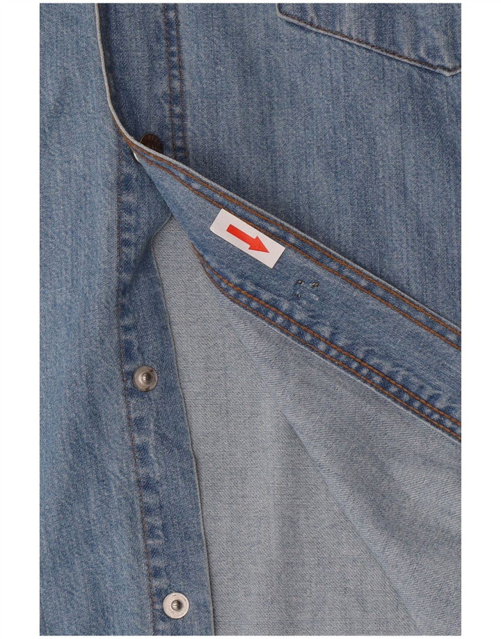 Carrera Chemise En Jean Large Bleu Coton Homme