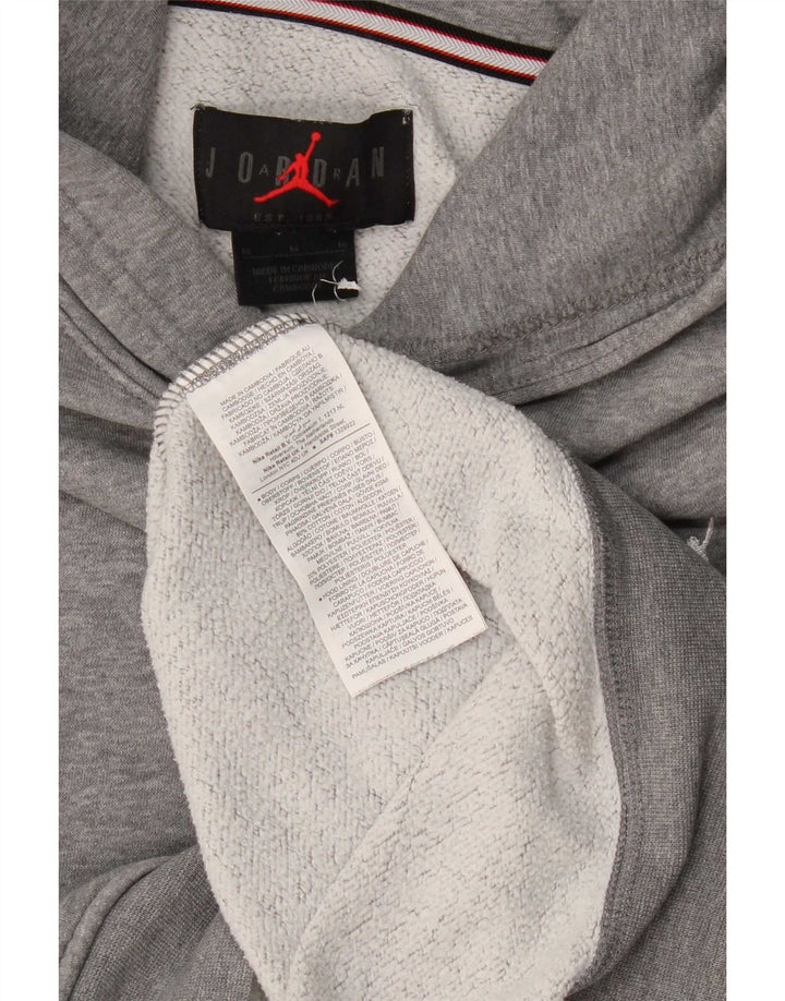 Jordan Pull à capuche pour homme en coton moucheté gris moyen