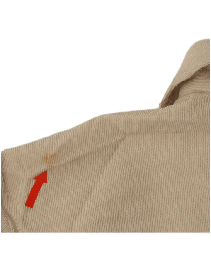 Zara Femme Chemise Courte UK 14 Large Beige Polyester