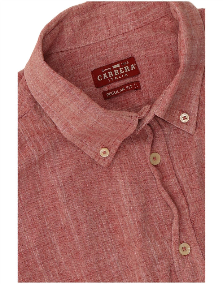 Carrera Chemise à manches courtes Regular Fit pour homme Rouge Taille L