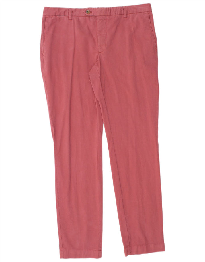 Hackett Pantalon de Costume Slim Homme W33 L31 Rose Coton