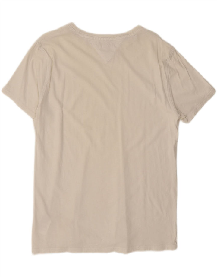 Tommy Hilfiger T-Shirt Regular Fit Homme Coton Blanc Moyen