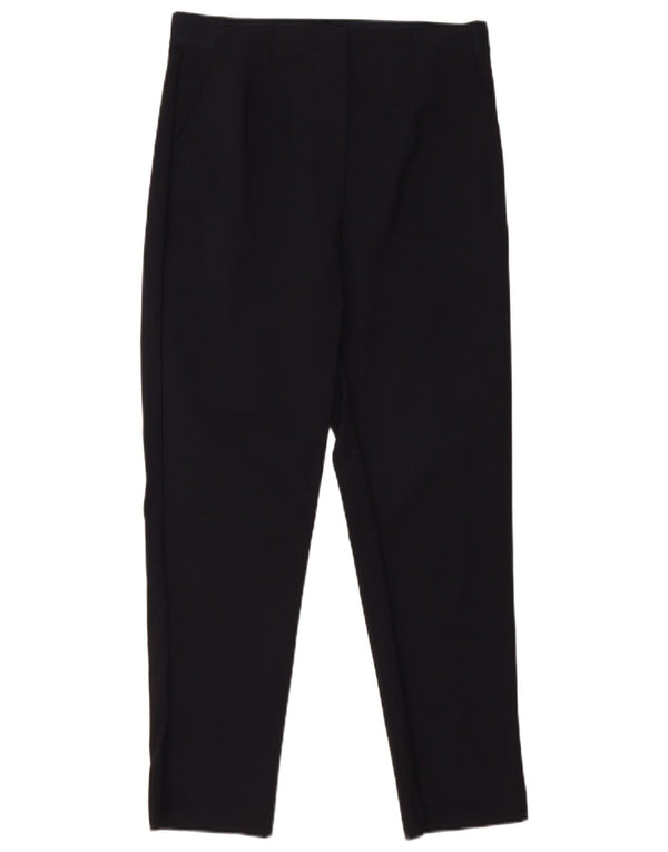 Marks & Spencer Pantalon décontracté taille haute pour femme UK 12 Medium W30 L27 Bleu marine