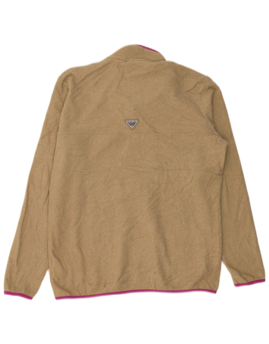 Columbia Pull polaire à col boutonné pour femme UK 18 XL Beige Polyester