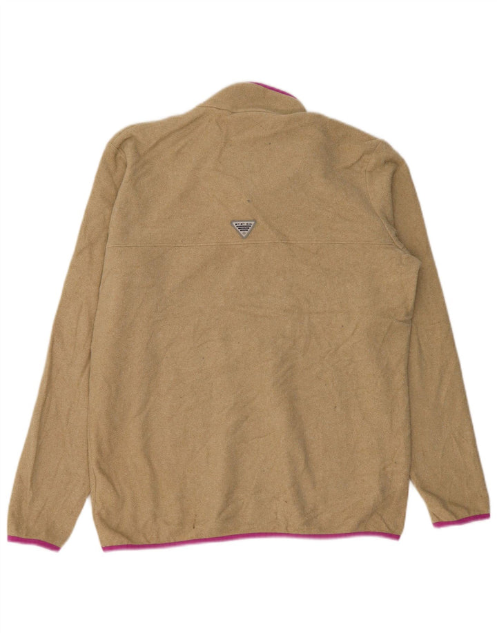Columbia Pull polaire à col boutonné pour femme UK 18 XL Beige Polyester