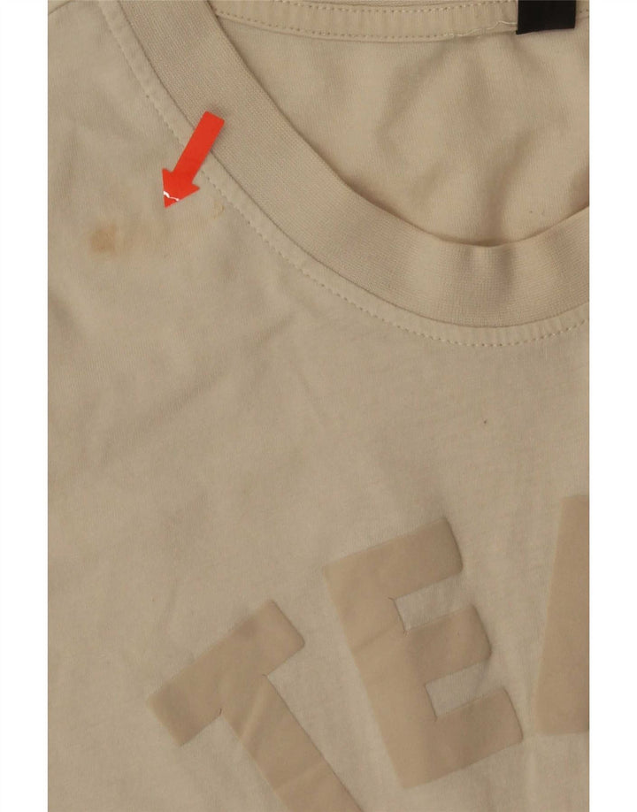 Adidas T-shirt graphique pour homme, grand, beige