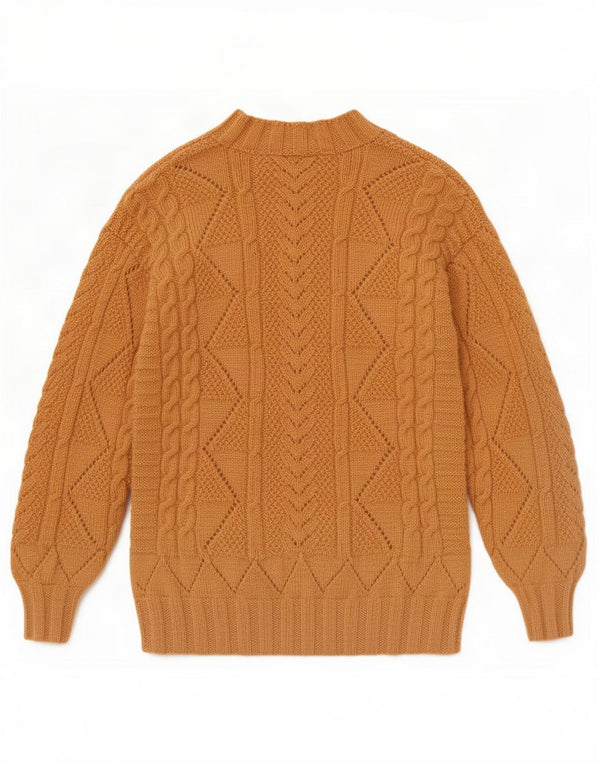 Vintage Womens Turtle Neck Jumper Sweater UK 10 Small Brown