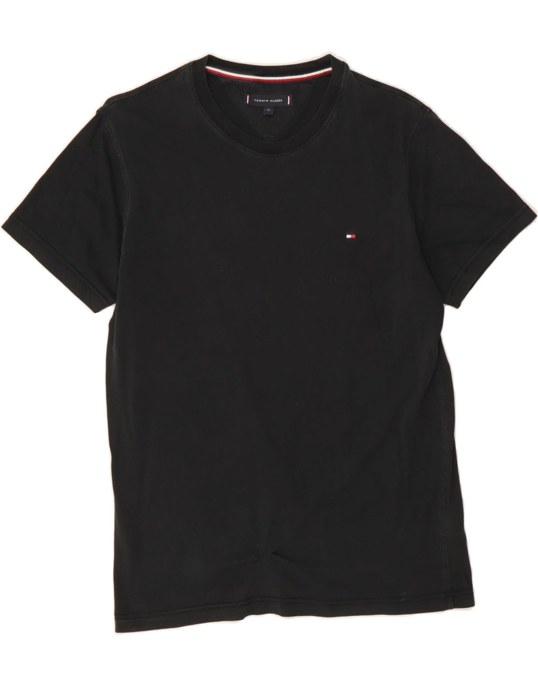 TOMMY HILFIGER Mens T-Shirt Top Medium Black Cotton Vintage Tommy Hilfiger and Second-Hand Tommy Hilfiger from Messina Hembry 