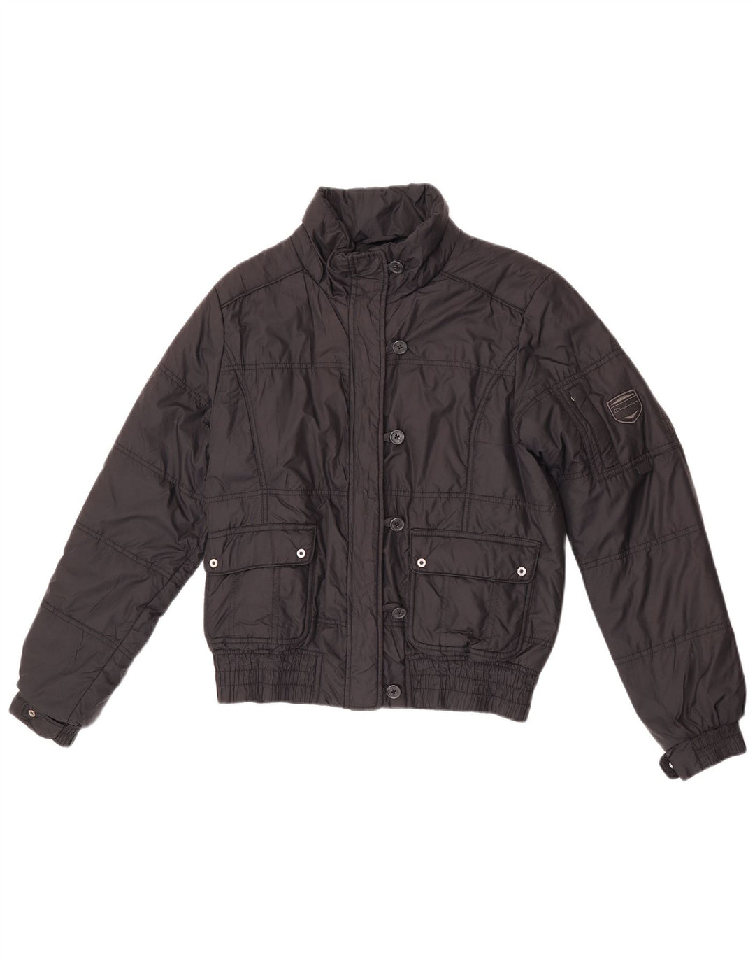 Champion Veste Bomber Rembourrée Fille 11-12 Ans Large Noir Polyamide