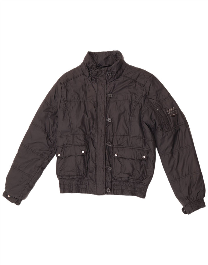 Champion Veste Bomber Rembourrée Fille 11-12 Ans Large Noir Polyamide