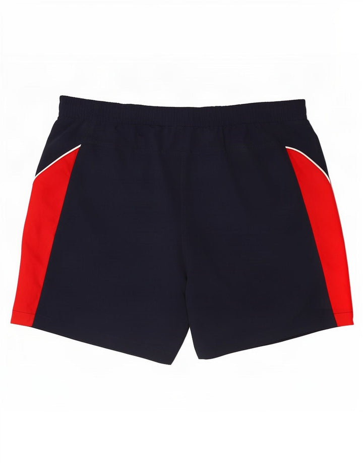 Fila Short de Sport Homme Large Bleu Marine Colorblock Polyester