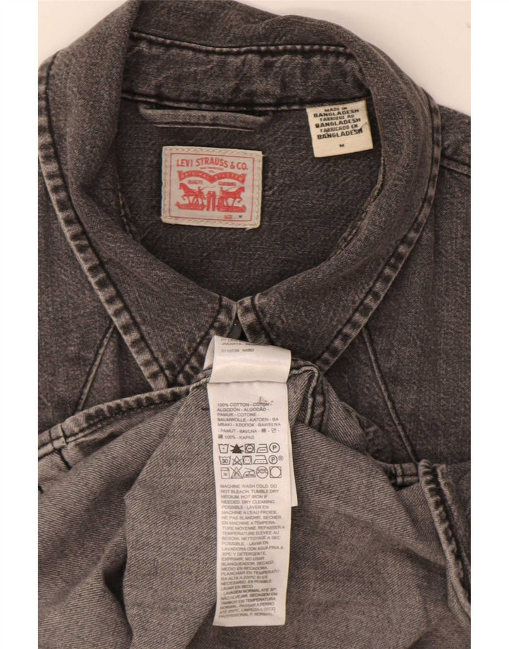 Levi's Chemise en Jean Femme UK 14 Gris Moyen Coton