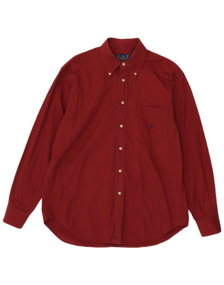 Brooksfield Chemise Homme Taille 39 Coton Marron Moyen