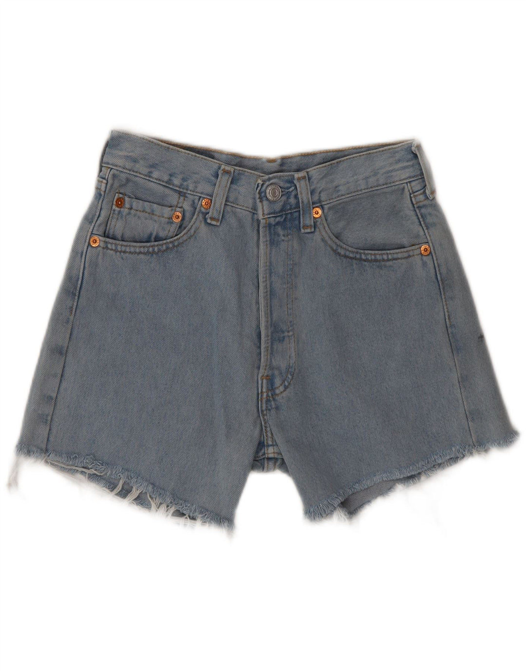 LEVI'S Womens 501 Denim Shorts W27 Small Blue Cotton