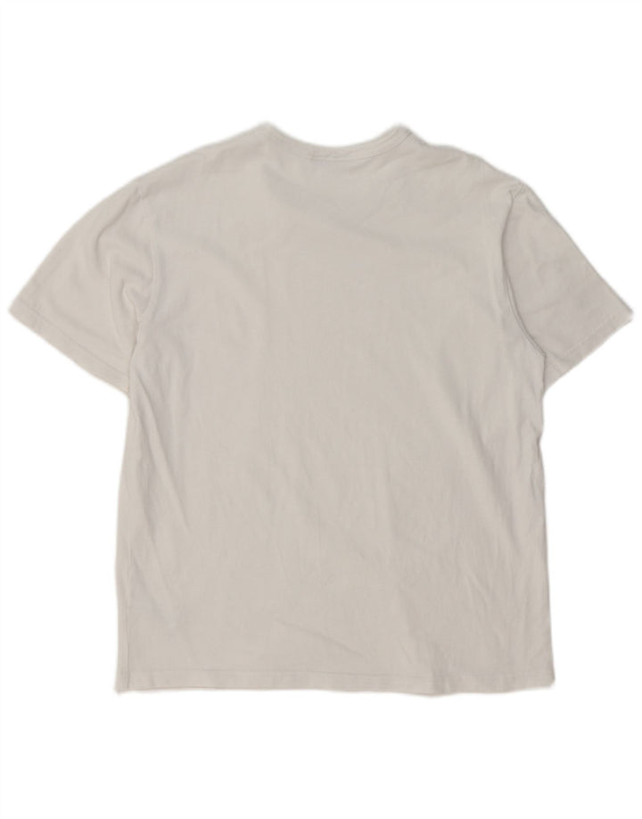 ZARA Homme T-Shirt Top Medium Blanc Coton