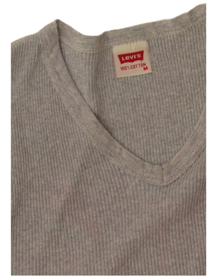 Levi's T-Shirt Femme UK 12 Gris Moyen Coton