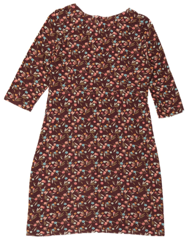 Weird Fish Robe fourreau à manches longues pour femme UK 42 Medium Violet Floral