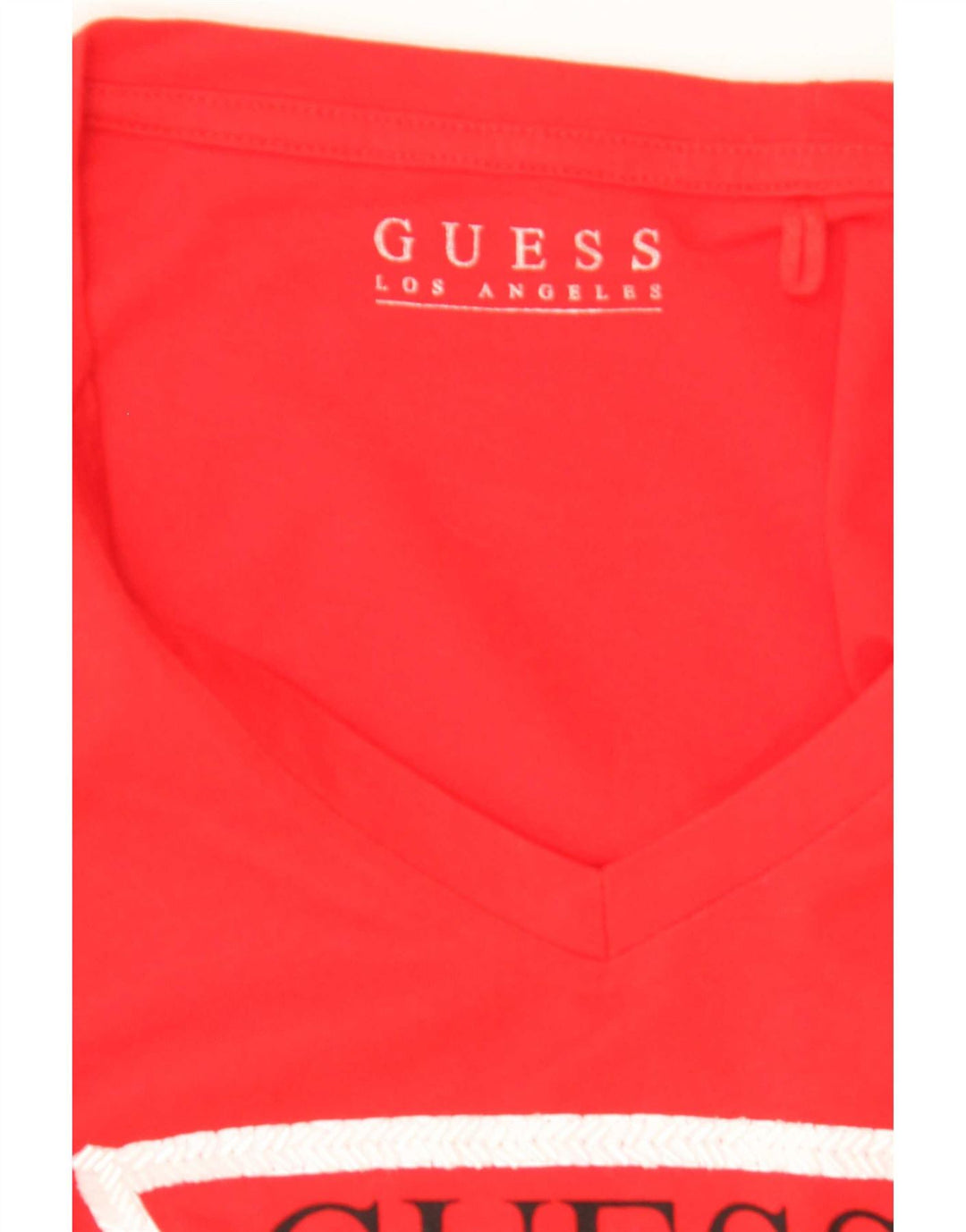 Guess T-shirt graphique pour femme UK 12 Rouge moyen