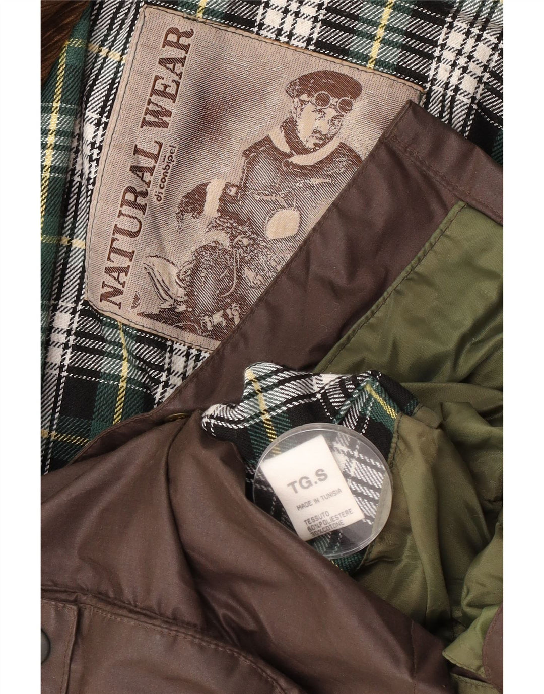 Conbipel Veste ample en coton ciré pour homme UK 36 Petit Marron Polyester