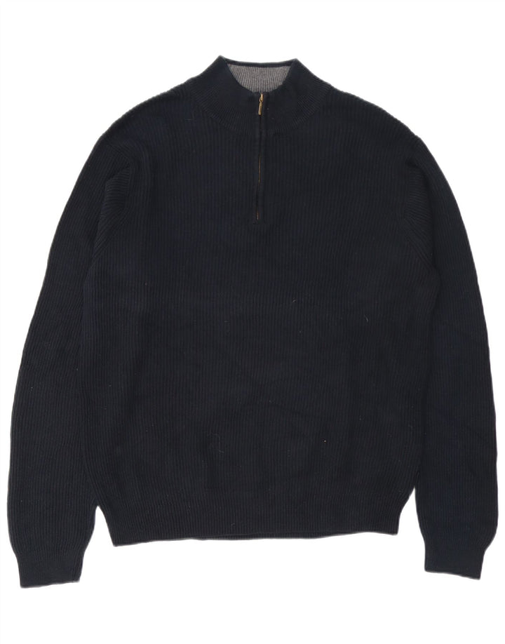 IZOD Pull col zippé homme coton noir moyen