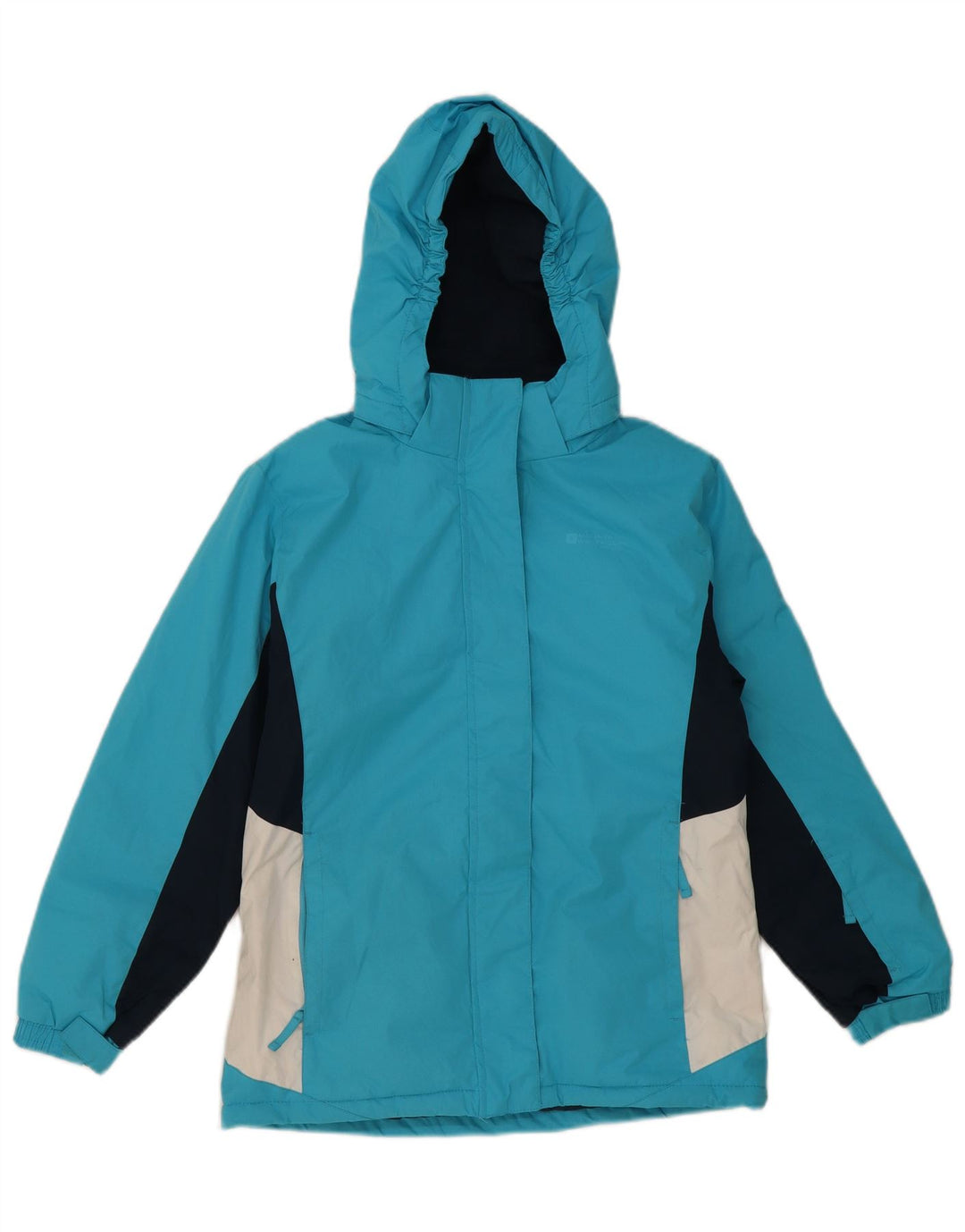 MOUNTAIN WAREHOUSE Girls Windbreaker Jacket 12-13 Years Blue Colourblock