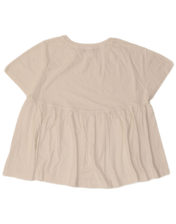 Zara Chemisier surdimensionné pour femme UK 10 Petit coton blanc