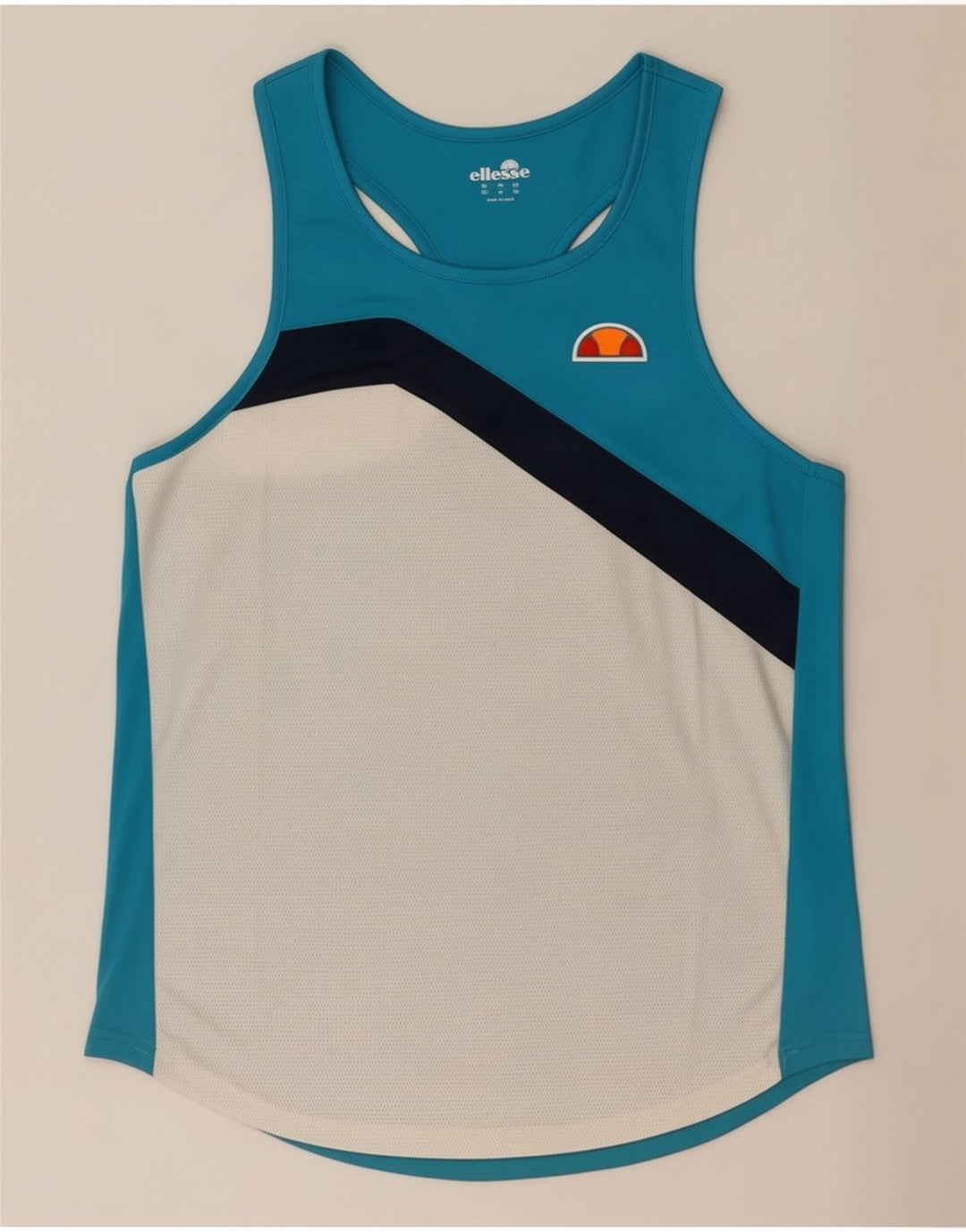 Ellesse Débardeur Graphique Homme Bleu Moyen Colorblock Polyester
