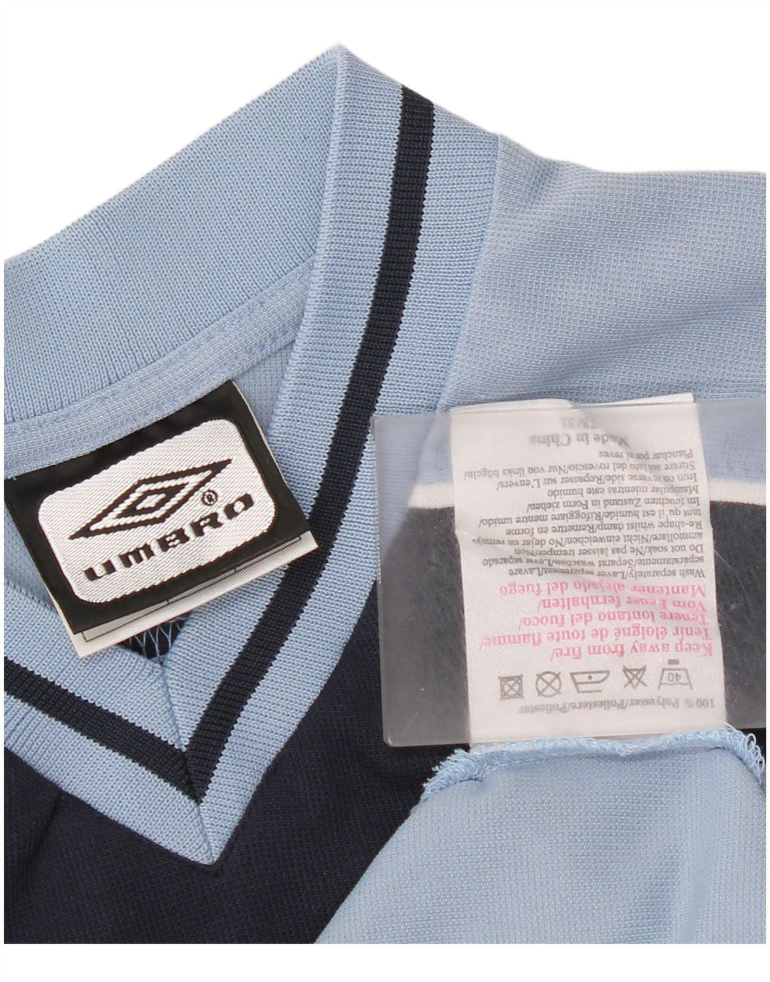 Umbro T-Shirt Homme Bleu Marine Moyen Colorblock Polyester