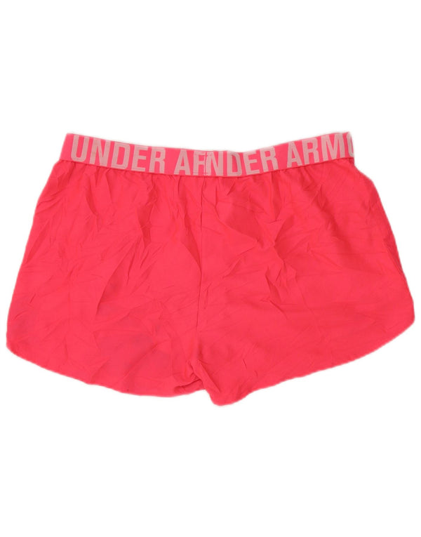 Under Armour Short de sport Heat Gear Graphic pour femme UK 14 Large Rose