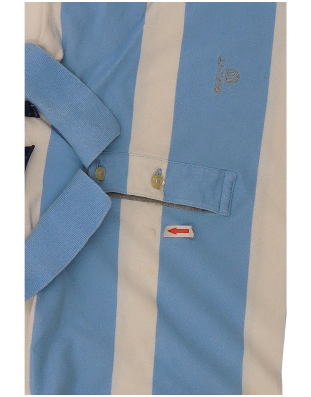 Gant Polo Homme Large Bleu Rayé Coton