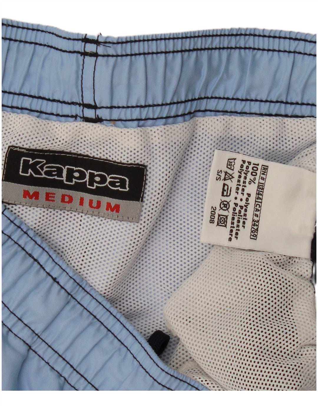 KAPPA Short de Bain Homme Bleu Moyen Colorblock Polyester