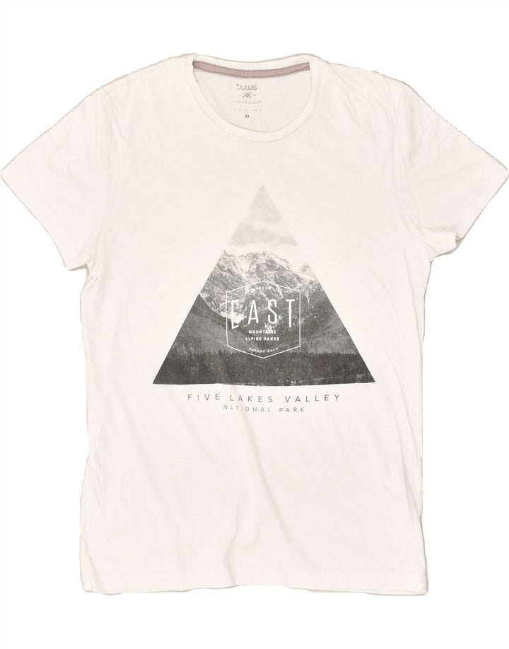 JULES Mens Graphic T-Shirt Top Small White Cotton | Vintage Jules | Thrift | Second-Hand Jules | Used Clothing | Messina Hembry 