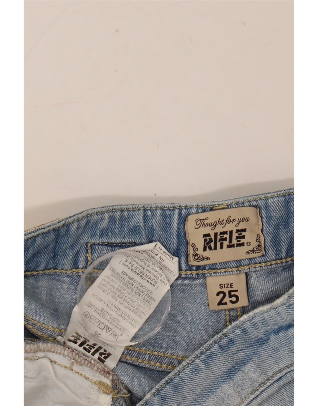 Short en jean vieilli pour femme Rifle W25 XS en coton bleu