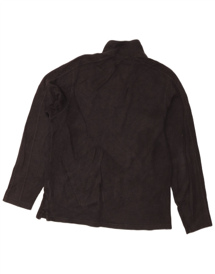 Eddie Bauer Pull à col zippé pour homme en coton noir moyen