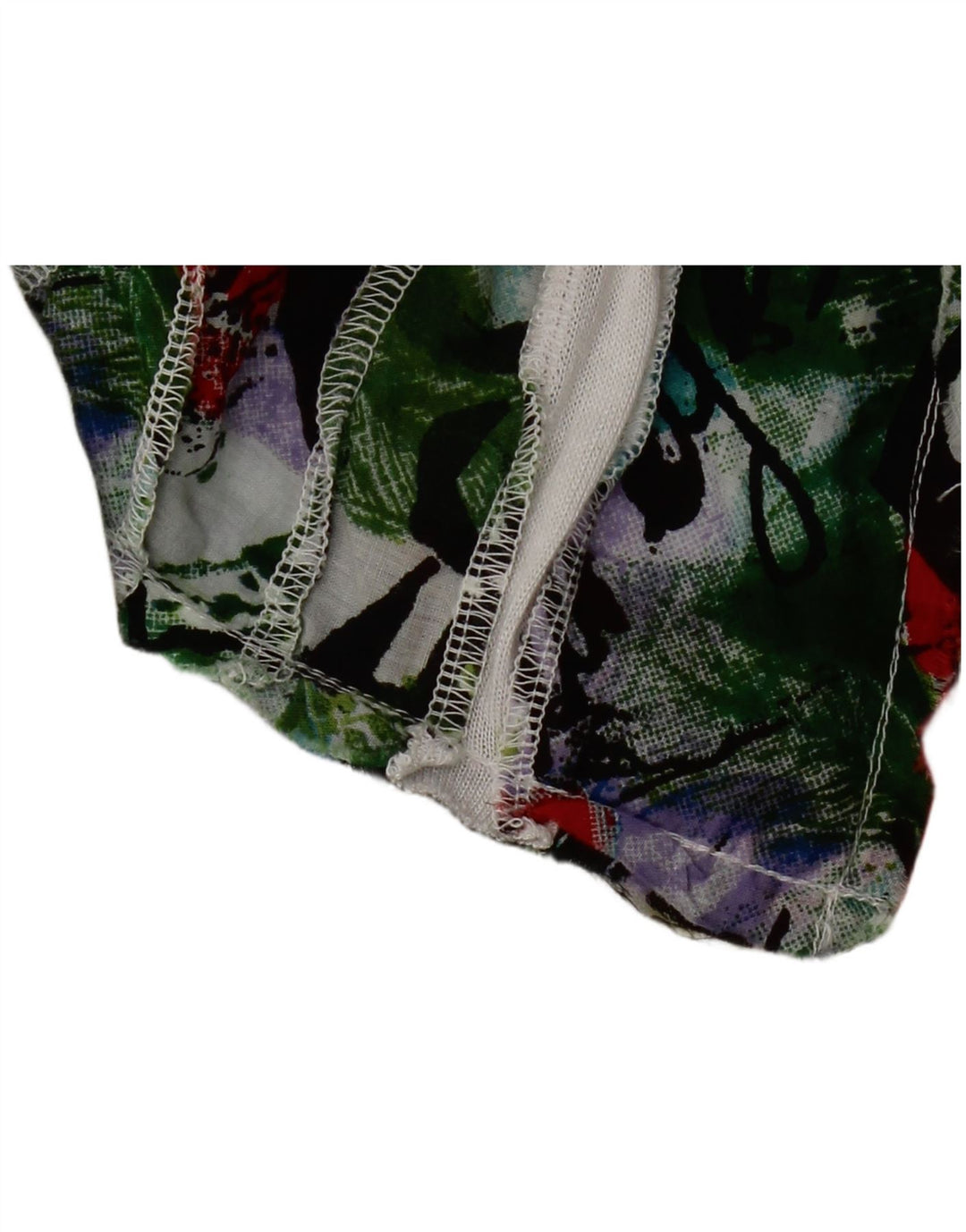 Desigual Womens Drop Neck Blouse Top UK 10 Small Blanc Viscose