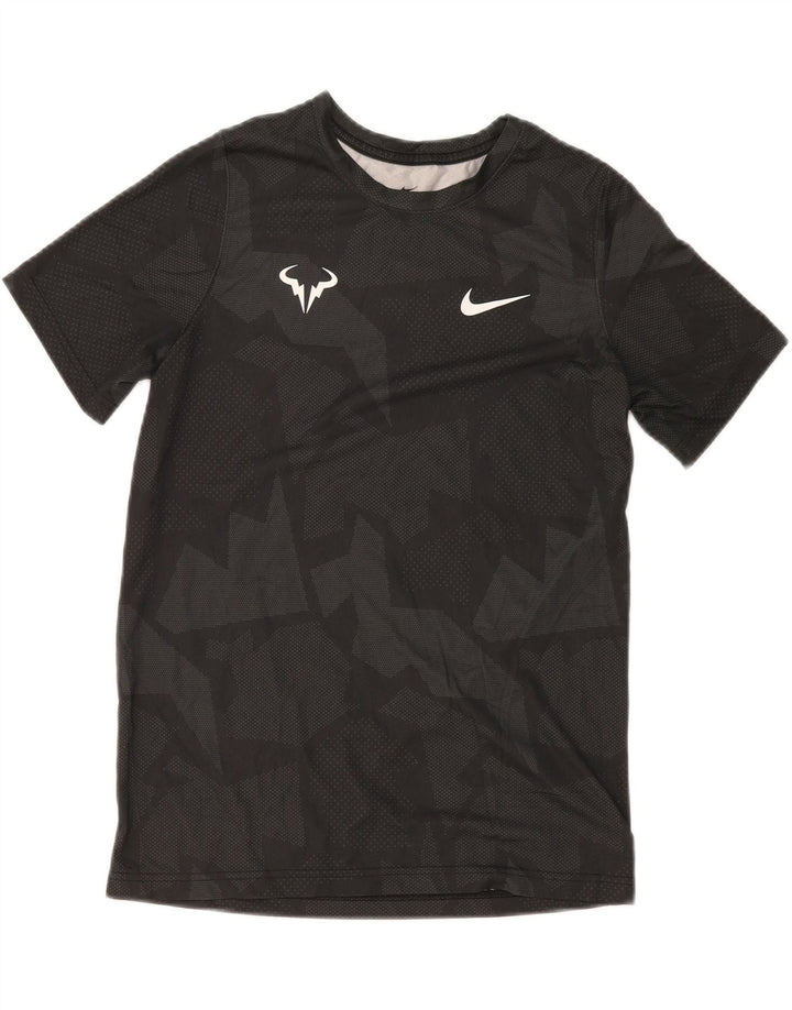 Nike Garçon Rafa T-Shirt Top 13-14 ans XL Gris Géométrique Polyester