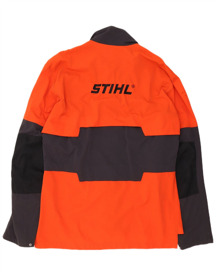 Stihl Veste utilitaire graphique pour homme UK 44 2XL Orange Colourblock Polyamide