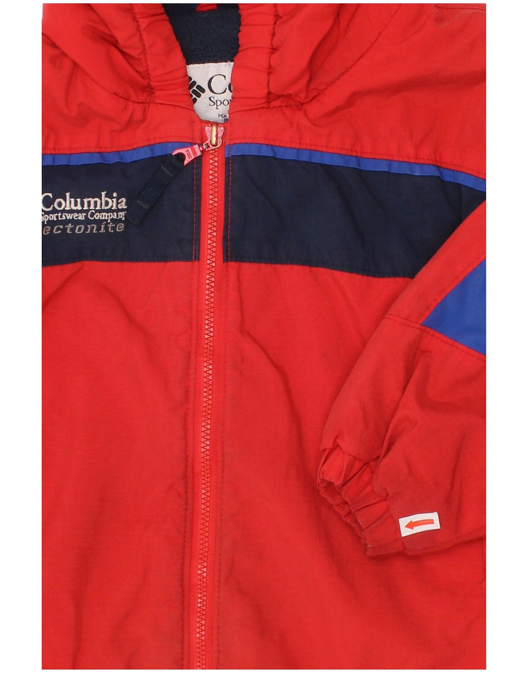 COLUMBIA Veste coupe-vent à capuche pour garçon 2-3 ans Rouge Colourblock