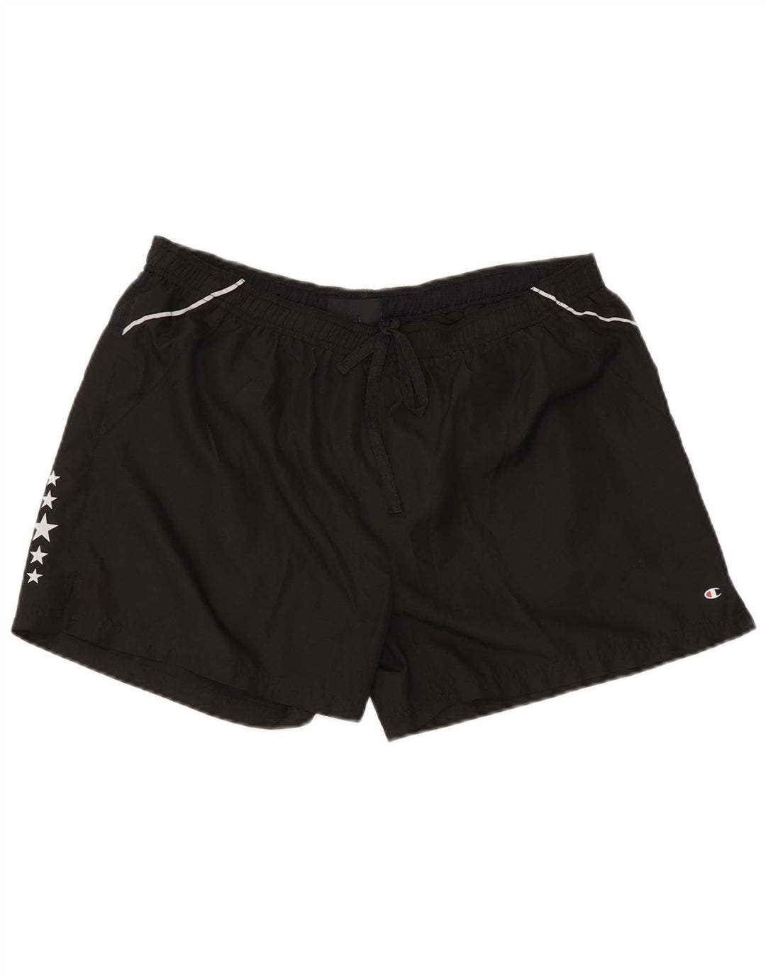 Champion Short de sport graphique régulier pour femme UK 14 Large Noir Polyester