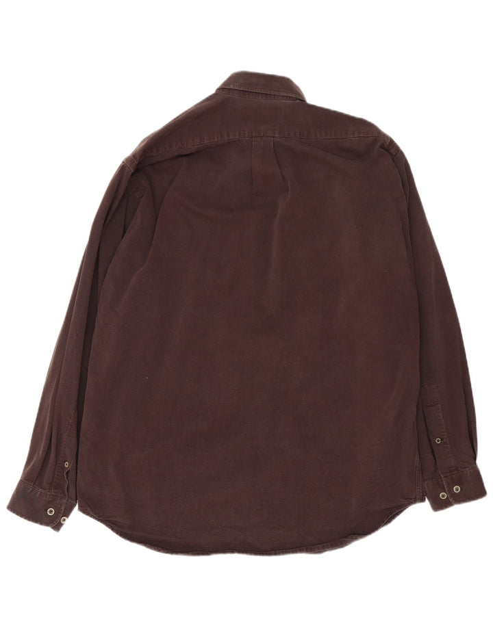 Marlboro Classics Chemise Homme Large Marron Coton