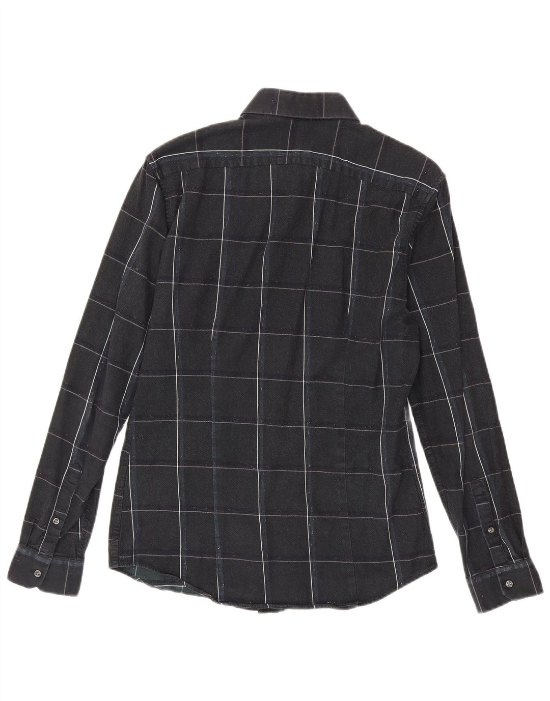 Reiss Chemise Slim Fit en Flanelle Homme Noir à Carreaux en Coton