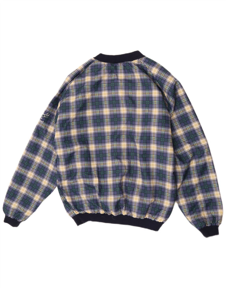 Bruce Clark Sweat-shirt pour homme en coton à carreaux bleu marine moyen